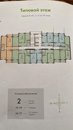 Продажа 1-комнатной квартиры 45,3 м², 6/21 этаж