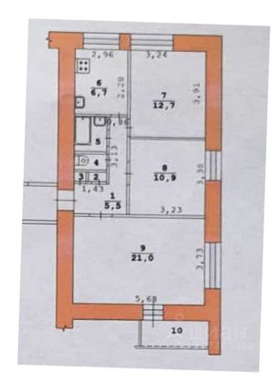 Продажа 3-комнатной квартиры 60,9 м², 8/9 этаж