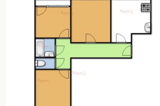 Продажа 3-комнатной квартиры 85 м², 1/10 этаж