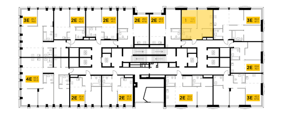 Продажа 1-комнатной квартиры 40,7 м², 20/32 этаж