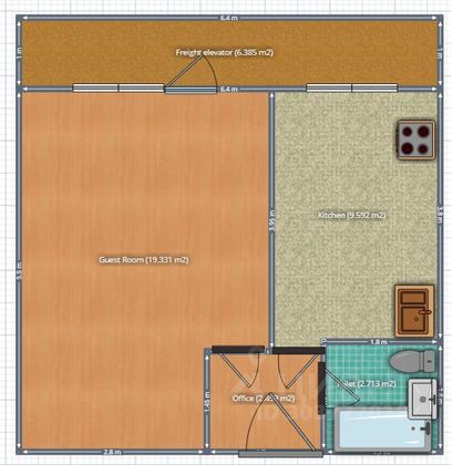 Продажа 1-комнатной квартиры 35 м², 12/14 этаж