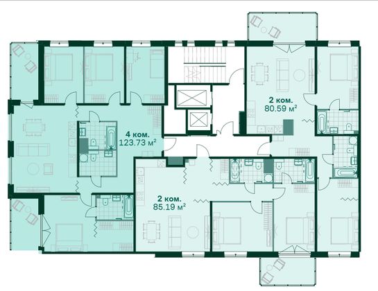 Продажа 4-комнатной квартиры 123 м², 3/14 этаж