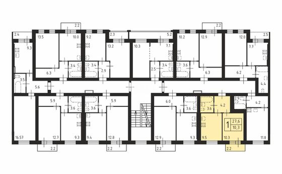 Продажа квартиры-студии 27,6 м², 3/4 этаж