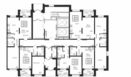 Продажа 3-комнатной квартиры 81,4 м², 1/17 этаж