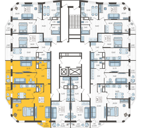 Продажа 3-комнатной квартиры 102,5 м², 15/16 этаж