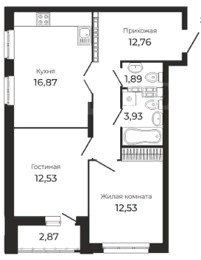 Продажа 2-комнатной квартиры 63 м², 22/25 этаж