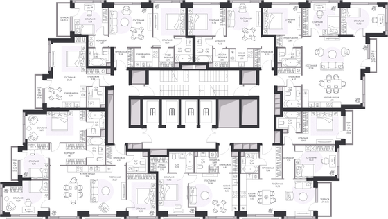 Продажа 3-комнатной квартиры 97,8 м², 37/41 этаж