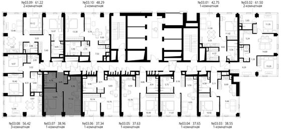 Продажа 1-комнатной квартиры 39 м², 3/48 этаж