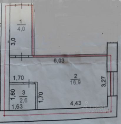 Продажа 1-комнатной квартиры 23,5 м², 1/10 этаж