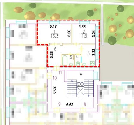 Продажа 2-комнатной квартиры 51 м², 3/8 этаж