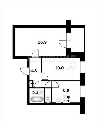 Продажа 2-комнатной квартиры 42,5 м², 2/9 этаж