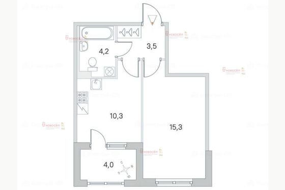 Продажа 1-комнатной квартиры 37 м², 11/24 этаж