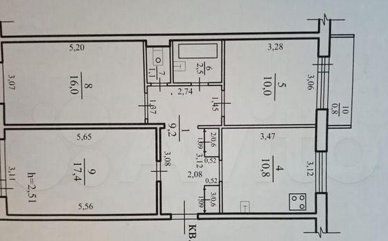 Продажа 3-комнатной квартиры 69,8 м², 1/5 этаж
