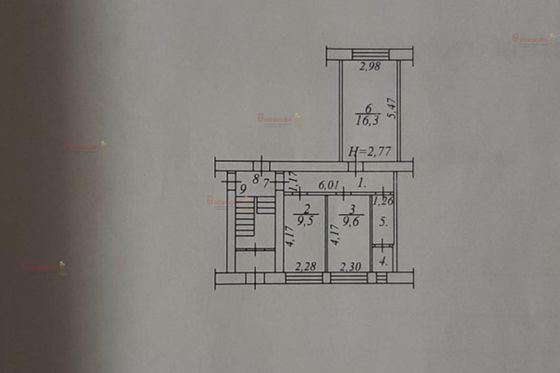 Продажа 2-комнатной квартиры 47 м², 1/2 этаж