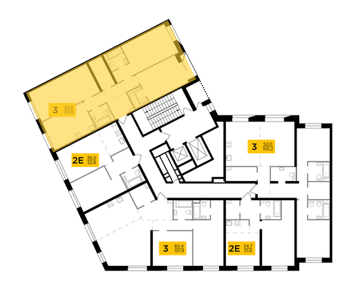 Продажа 3-комнатной квартиры 110,6 м², 14/16 этаж