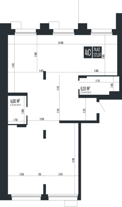 Продажа 4-комнатной квартиры 122 м², 2/15 этаж