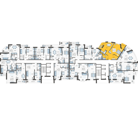 Продажа 2-комнатной квартиры 62,2 м², 13/16 этаж