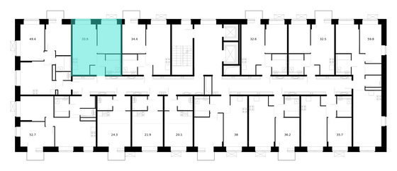 Продажа 1-комнатной квартиры 33,9 м², 5/10 этаж