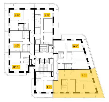 Продажа 3-комнатной квартиры 130 м², 5/19 этаж