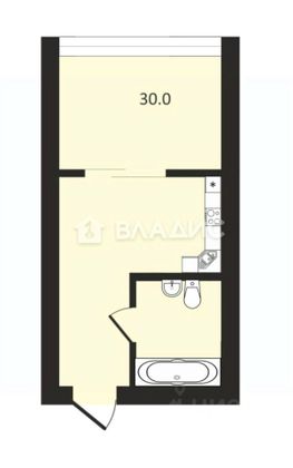 Продажа квартиры-студии 30 м², 5/25 этаж