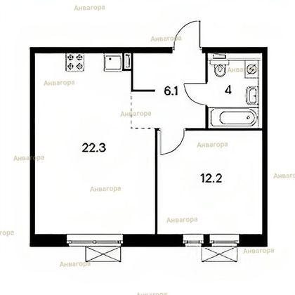 Продажа 2-комнатной квартиры 43,9 м², 14/14 этаж