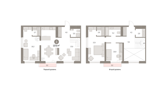 Продажа 3-комнатной квартиры 127,6 м², 13/13 этаж