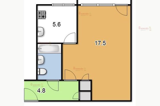 Аренда 1-комнатной квартиры 29 м², 1/5 этаж
