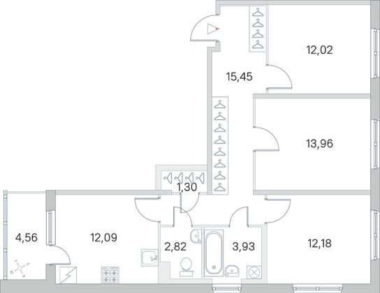 Продажа 3-комнатной квартиры 76 м², 1/5 этаж