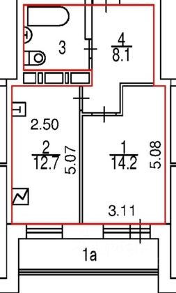 Продажа 1-комнатной квартиры 40,2 м², 5/17 этаж