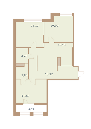 Продажа 2-комнатной квартиры 91,7 м², 6/12 этаж