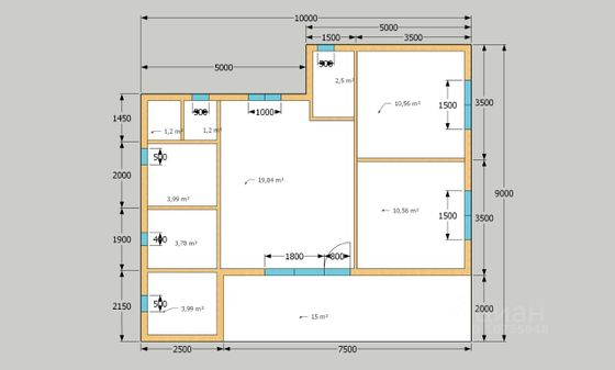 Продажа дома, 90 м², с участком 6 соток