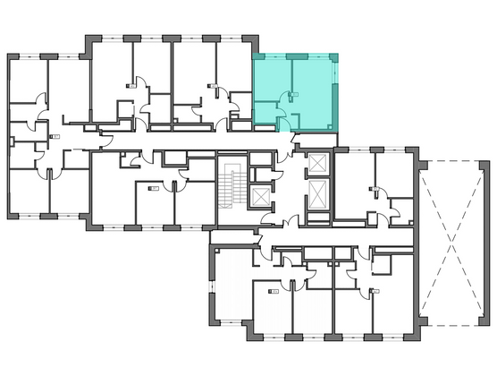 Продажа 1-комнатной квартиры 37,8 м², 3/21 этаж