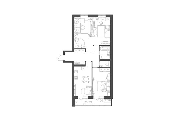 Продажа 3-комнатной квартиры 83,4 м², 1/9 этаж