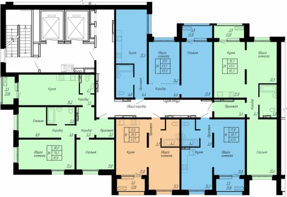 Продажа 2-комнатной квартиры 65,3 м², 4/17 этаж