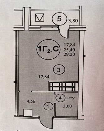 Продажа квартиры-студии 29,2 м², 17/20 этаж