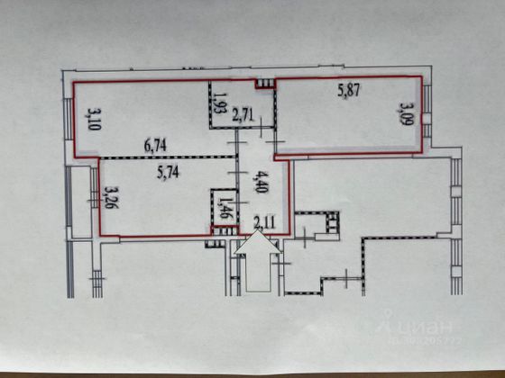 Продажа 2-комнатной квартиры 70 м², 10/16 этаж