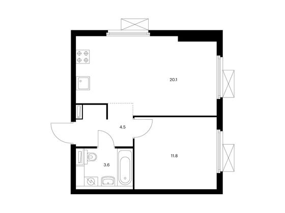 Продажа 1-комнатной квартиры 40 м², 25/33 этаж