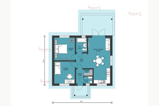 Продажа дома, 68 м², с участком 10 соток