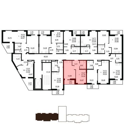 Продажа 1-комнатной квартиры 33,4 м², 9/11 этаж