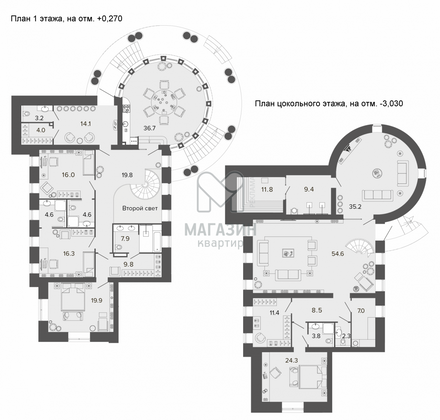 Продажа многокомнатной квартиры 326 м², 1/2 этаж