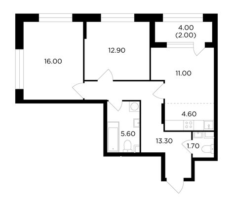 Продажа 3-комнатной квартиры 67 м², 5/17 этаж