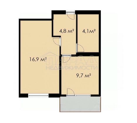 Продажа 1-комнатной квартиры 38,5 м², 10/14 этаж