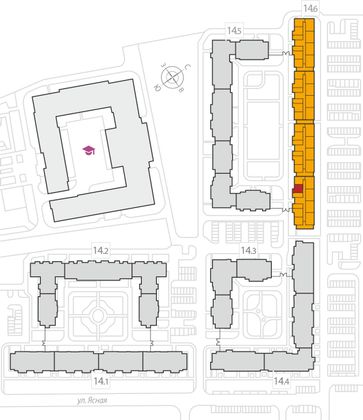 42,8 м², 1-комн. квартира, 1/8 этаж