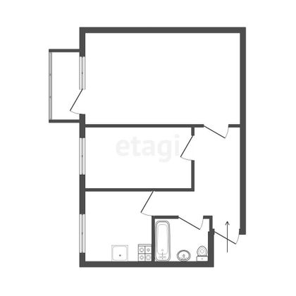 Продажа 2-комнатной квартиры 41 м², 1/5 этаж