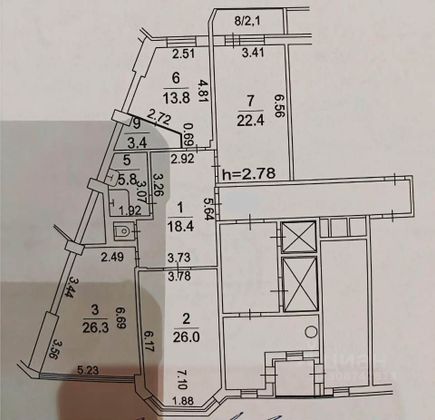 Продажа 3-комнатной квартиры 119 м², 10/14 этаж