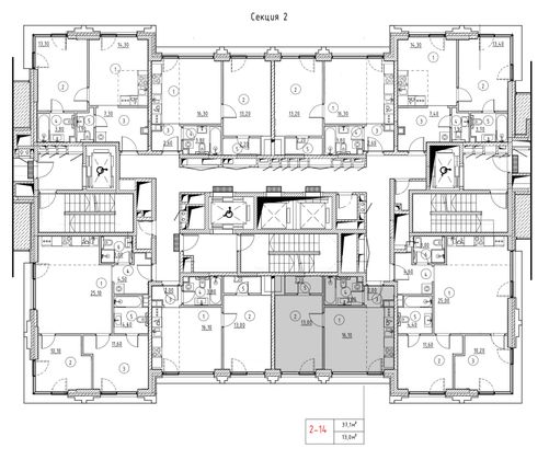 Продажа 1-комнатной квартиры 36,4 м², 3/30 этаж