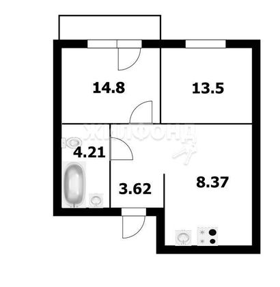 Продажа 2-комнатной квартиры 48 м², 12/18 этаж