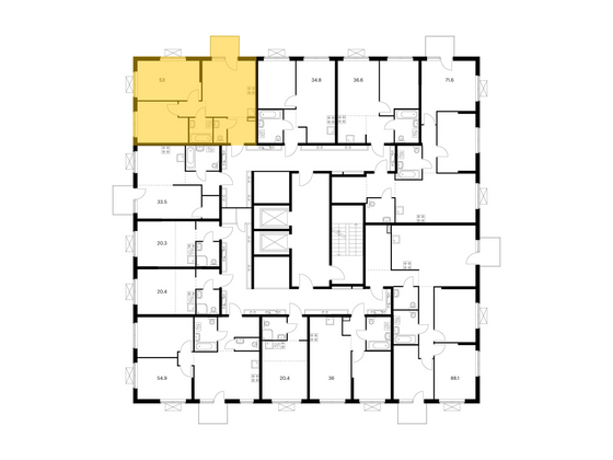 Продажа 2-комнатной квартиры 53 м², 10/17 этаж