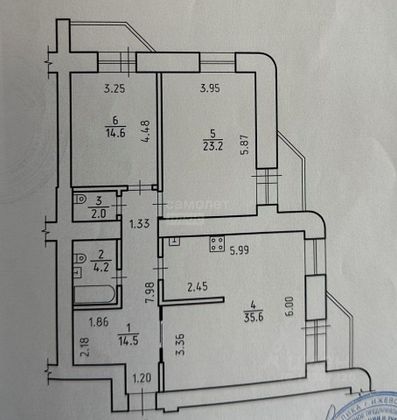 Продажа 3-комнатной квартиры 94,1 м², 4/14 этаж