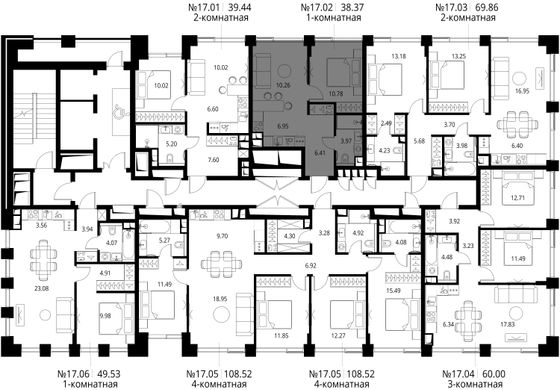 Продажа 1-комнатной квартиры 38,4 м², 17/21 этаж